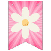 Retro Pink Daisy Sunburst Bunting Fahnen - Groovy  Wimpelkette (Zweite Fahne)