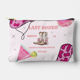 Retro Pink Disco Cowgirl Western Bachelorette Zubehörtasche