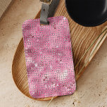 Retro Pink Disco Mirror | Monogramm Gepäckanhänger<br><div class="desc">Dieses moderne Gepäckanhänger ist mit einer Glaswand versehen,  ein dunklerer rosa Disco-Spiegel-Ball,  der nach einem Retro-inspirierten Stil sucht,  der sie bewundern wird! Fügen Sie Ihren Namen,  Initialen oder Monogramm hinzu.</div>