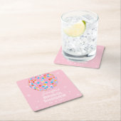 Retro Pink Diskothek Ball 70er 80er Themenhotel Br Rechteckiger Pappuntersetzer (Vor Ort)