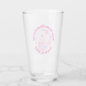 Retro Pink Diskothek Ball PERSONALISIERT Glas (Rückseite)