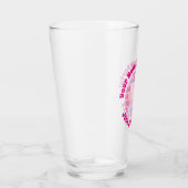 Retro Pink Diskothek Ball PERSONALISIERT Glas (Rechts)