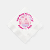 Retro Pink Diskothek Ball PERSONALISIERT Serviette (Ecke)