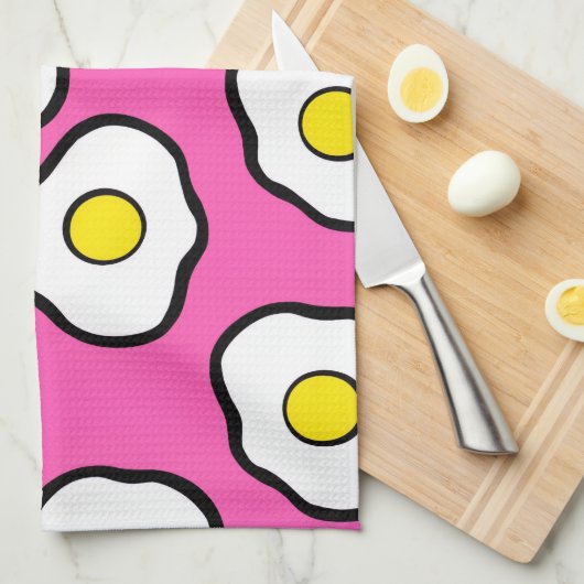 Retro pink egg towel geschirrtuch (Viertel Falte)