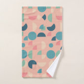 Retro Pink farbenfrohe moderne geometrische Tribal Badhandtuch Set (Handtuch)
