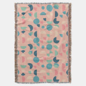Retro Pink farbenfrohe moderne geometrische Tribal Decke (Vorderseite Vertikal)