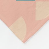 Retro Pink farbenfrohe moderne geometrische Tribal Fleecedecke (Ecke)