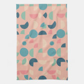 Retro Pink farbenfrohe moderne geometrische Tribal Geschirrtuch (Vertikal)