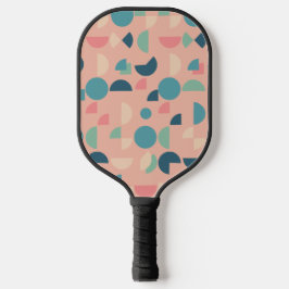 Retro Pink farbenfrohe moderne geometrische Tribal Pickleball Schläger