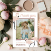 Retro Pink Flamingo Brautparty Danke Karte