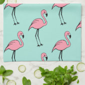 Retro Pink Flamingo Küchengeschenk Geschirrtuch (Gefaltet)