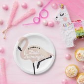 Retro Pink Flamingo Last Flamingle Brautparty Pappteller (Party)