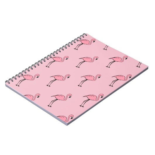 Retro Pink Flamingo Office School Notebook Geschen Notizblock (Linke Seite)
