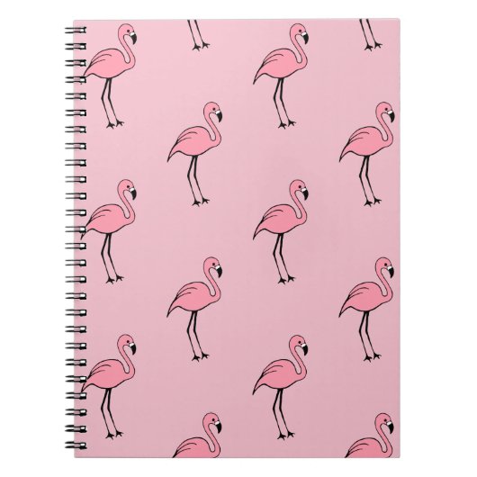 Retro Pink Flamingo Office School Notebook Geschen Notizblock (Vorderseite)