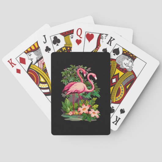 Retro Pink Flamingos Classic Spielkarten (Rückseite)