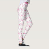 Retro Pink Flamingos Tropical Pattern Yoga Leggings (Rechts)