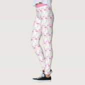 Retro Pink Flamingos Tropical Pattern Yoga Leggings (Links)