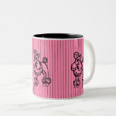 Retro Pink Französisch Poodle Tasse Geschenk (VorderseiteRechts)