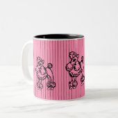 Retro Pink Französisch Poodle Tasse Geschenk (Vorderseite Links)