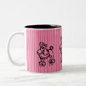 Retro Pink Französisch Poodle Tasse Geschenk (Links)