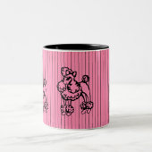 Retro Pink Französisch Poodle Tasse Geschenk (Mittel)