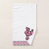 Retro Pink French Poodle Badetücher Set (Handtuch)