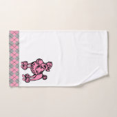 Retro Pink French Poodle Badetücher Set (Handtuch)