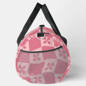 Retro Pink Gelb gedecktes Muster Duffle Bag (Rechts)