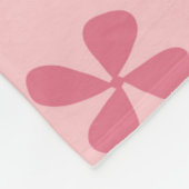 Retro Pink Gelb gedecktes Muster Fleecedecke (Ecke)