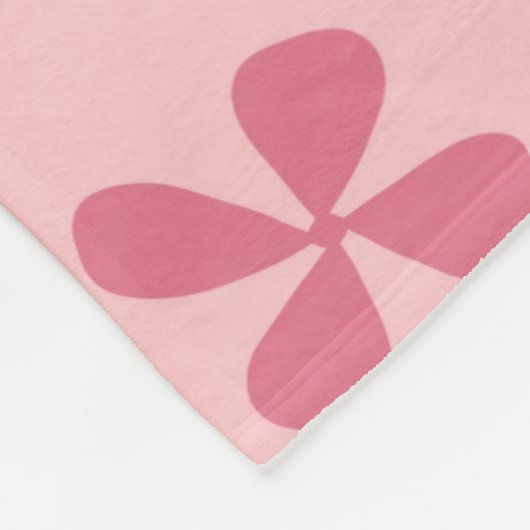 Retro Pink Gelb gedecktes Muster Fleecedecke (Ecke)