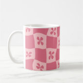 Retro Pink Gelb gedecktes Muster Kaffeetasse (Links)