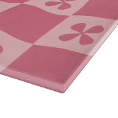 Retro Pink Gelb gedecktes Muster Schneidebrett (Ecke)