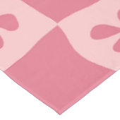 Retro Pink Gelb gedecktes Muster Tischdecke (Schrägansicht)