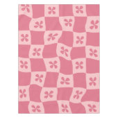 Retro Pink Gelb gedecktes Muster Tischdecke (Vorderseite)