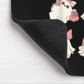 Retro Pink Ghost Reading Halloween Garening Mini Mousepad (Ecke)