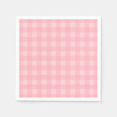 Retro Pink Gingham Checkered Pattern Hintergrund Serviette (Vorderseite)