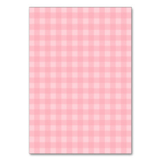 Retro Pink Gingham Checkered Pattern Hintergrund Tischnummer