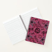 Retro Pink Girly Punk 90er Notizblock (Innenseite)