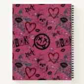Retro Pink Girly Punk 90er Notizblock (Rückseite)