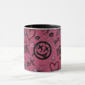 Retro Pink Girly Punk 90er Tasse (Zentrum)