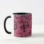 Retro Pink Girly Punk 90er Tasse (Links)