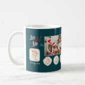 Retro Pink Green Christmas Kaffeetasse (Links)