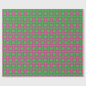 Retro Pink Green Geometric Mitte Jahrhundert Moder Geschenkpapier (Flach)
