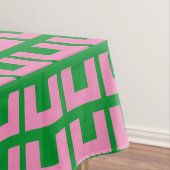 Retro Pink Green Geometric Mitte Jahrhundert Moder Tischdecke (Beispiel)