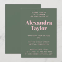 Retro Pink Green Niedlich Ästhetik Graduation Part