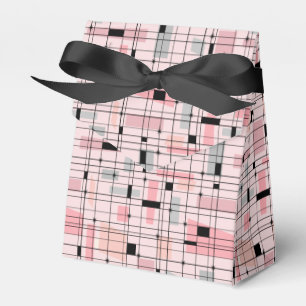 Retro Pink Grid und Sternexplosionen Zelt Gefallen Geschenkschachtel