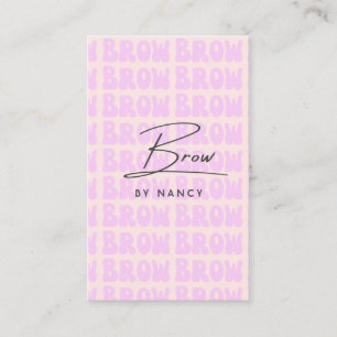 Retro Pink Groovy Brows Visitenkarte