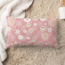 Retro Pink Groovy Checkered Hippie Muster