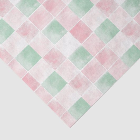 Retro Pink Grün Niedlich Weihnachten Seidenpapier (Ausschnitt)