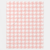 Retro Pink Hahnentrittmuster Fleece Blanket Gesche (Vorderseite)